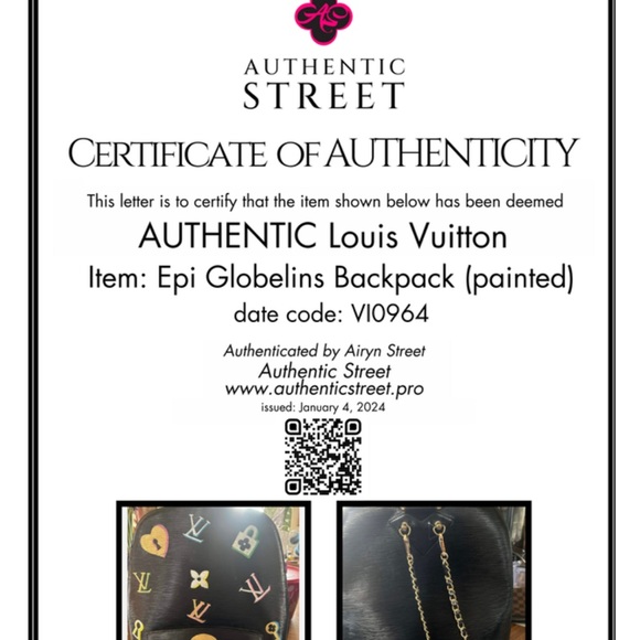 Louis Vuitto Epi Gobelins Backpack custom, painted with generic straps - Picture 16 of 17